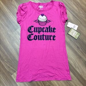 Juicy Couture Hot Pink "Cupcake Couture" Short Sleeve Tee